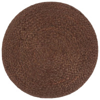 Produktbild för Handgjord sittpuff brun 40x45 cm jute