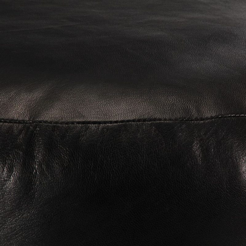 Produktbild för Sittpuff svart 60x30 cm äkta getskinn