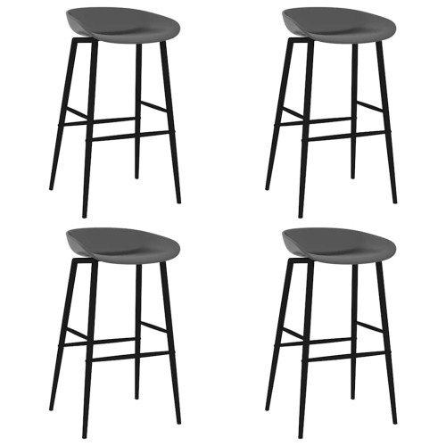 vidaXL Barstolar 4 st grå