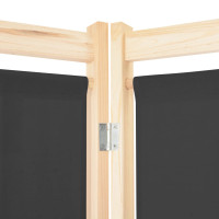 Produktbild för Rumsavdelare 4 paneler 160x170x4 cm grå tyg