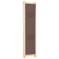 Miniatyr av produktbild för Rumsavdelare 3 paneler 120x170x4 cm brun tyg
