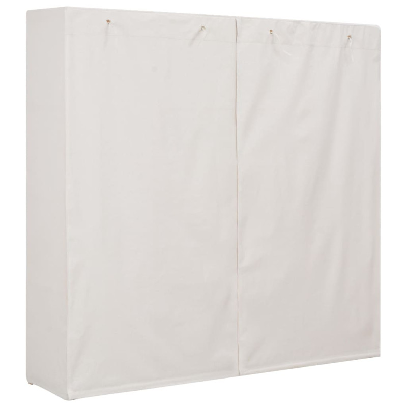 Produktbild för Garderob 173x40x170 cm vit tyg