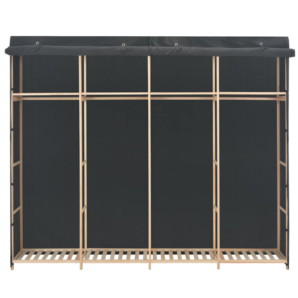 Produktbild för Garderob grå 200x40x170 cm tyg