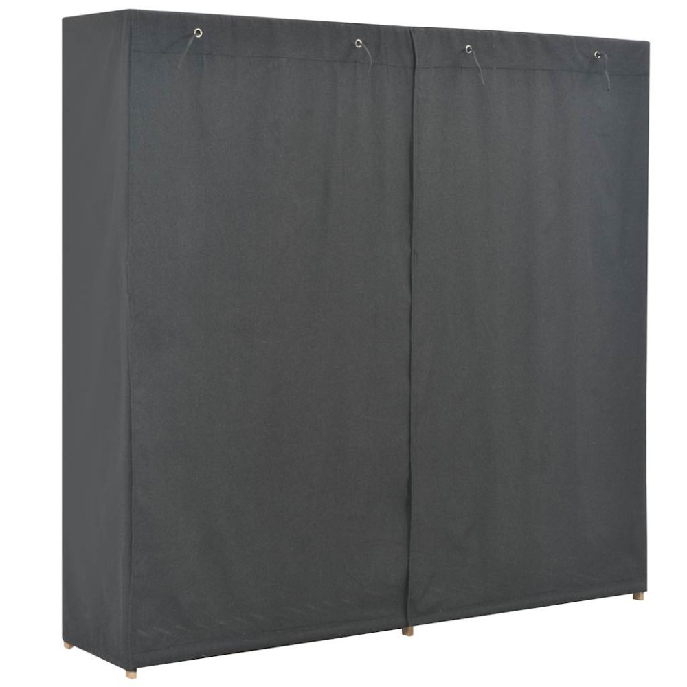 Produktbild för Garderob grå 200x40x170 cm tyg
