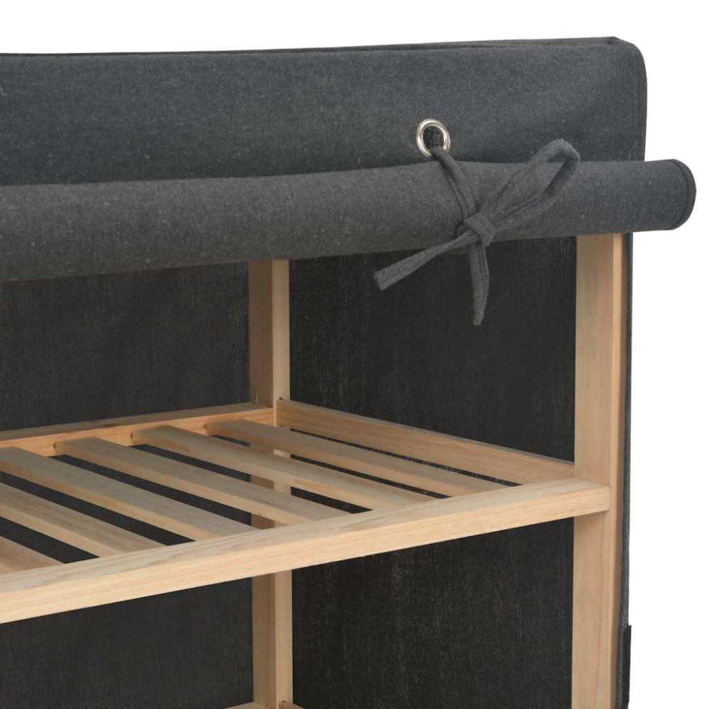 Produktbild för Garderob grå 200x40x170 cm tyg