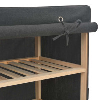 Produktbild för Garderob grå 200x40x170 cm tyg