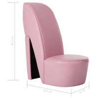 Produktbild för Stol klacksko rosa konstläder
