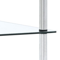 Miniatyr av produktbild för Hylla 5 hyllplan transparent 40x40x130 cm härdat glas