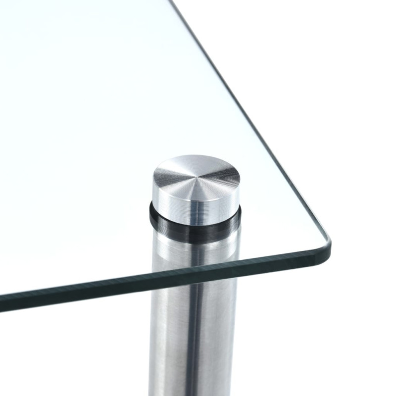 Produktbild för Hylla 5 hyllplan transparent 40x40x130 cm härdat glas