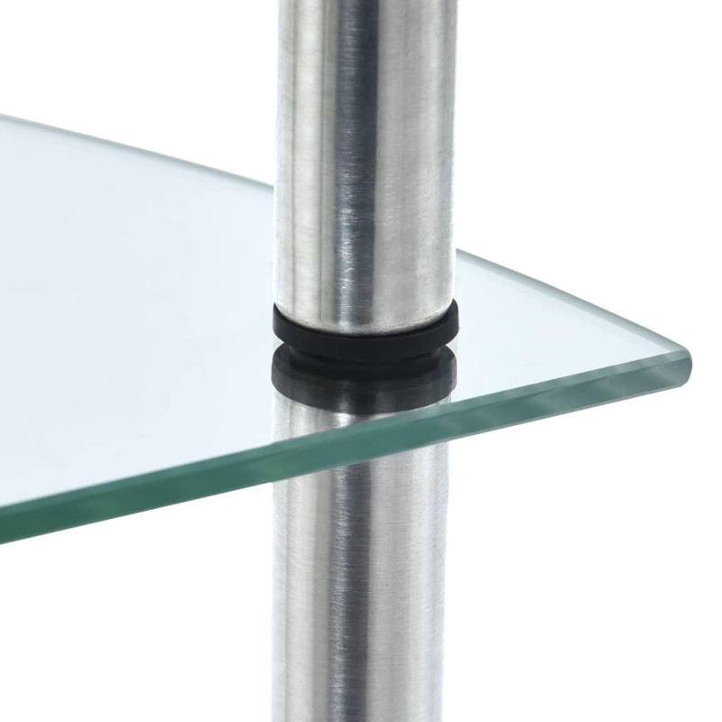 Produktbild för Hylla 3 hyllplan transparent 30x30x67 cm härdat glas