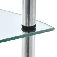 Produktbild för Hylla 4 hyllplan transparent 30x30x100 cm härdat glas