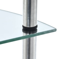 Produktbild för Hylla 5 hyllplan transparent 30x30x130 cm härdat glas