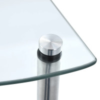 Produktbild för Hylla 5 hyllplan transparent 30x30x130 cm härdat glas