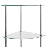 Produktbild för Hylla 6 hyllplan transparent 30x30x160 cm härdat glas