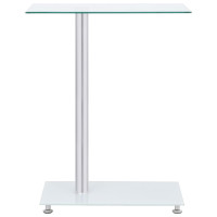 Produktbild för U-format sidobord genomskinligt 45x30x58 cm härdat glas
