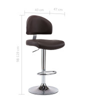 Produktbild för Barstol brun konstläder