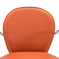 Produktbild för Barstolar med armstöd 2 st orange konstläder