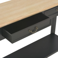 Produktbild för Avlastningsbord svart 110x35x80 cm trä