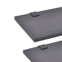 Produktbild för Badrumsmöbler med handfat nio delar svart