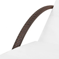 Produktbild för Solsängar 2 st med bord konstrotting brun