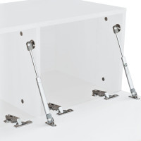 Miniatyr av produktbild för TV-bänkar 2 st spånskiva 120x40x34 cm vit högglans
