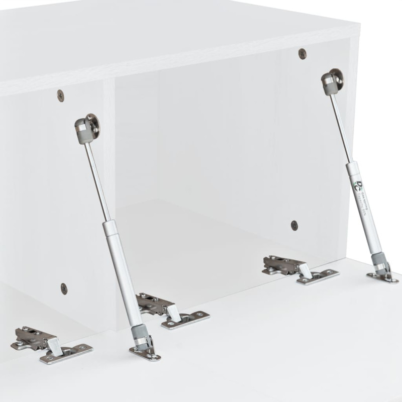 Produktbild för TV-bänkar 2 st spånskiva 120x40x34 cm vit högglans
