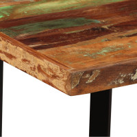 Produktbild för Barmöbler 5 delar massivt återvunnet trä och äkta läder