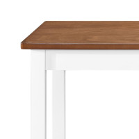 Miniatyr av produktbild för Barbord och stolar set 3 delar massivt trä brun och vit