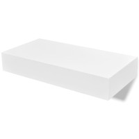 Produktbild för Svävande vägghyllor med lådor 2 st 48 cm vit