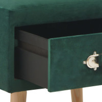 Produktbild för Sängbord 2 st grön 40x35x40 cm sammet