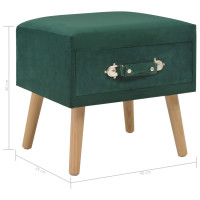 Produktbild för Sängbord 2 st grön 40x35x40 cm sammet