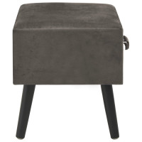 Produktbild för Sängbord 2 st grå 40x35x40 cm sammet