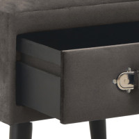 Produktbild för Sängbord 2 st grå 40x35x40 cm sammet