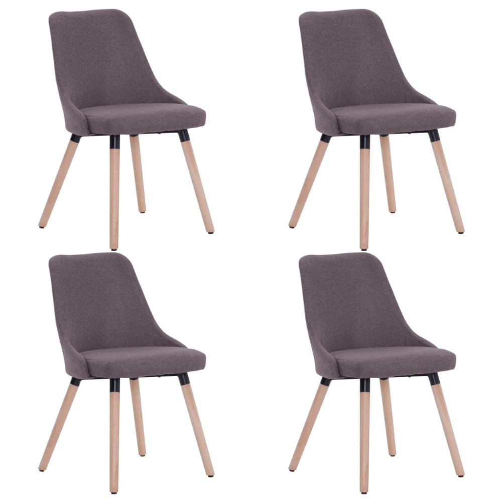 Produktbild för Matstolar 4 st taupe tyg
