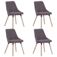 Produktbild för Matstolar 4 st taupe tyg