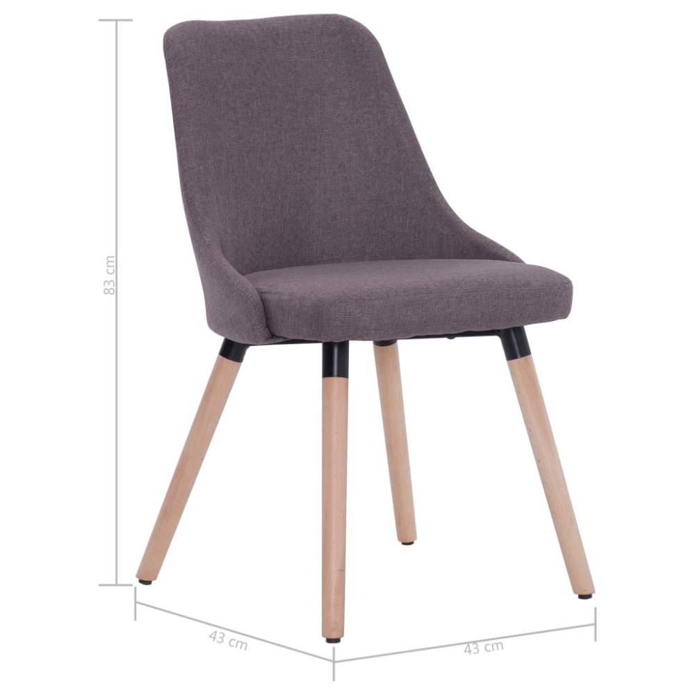 Produktbild för Matstolar 4 st taupe tyg