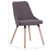 Produktbild för Matstolar 4 st taupe tyg