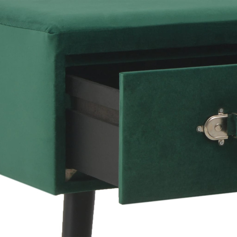 Produktbild för Bänk med lådor 80 cm grön sammet