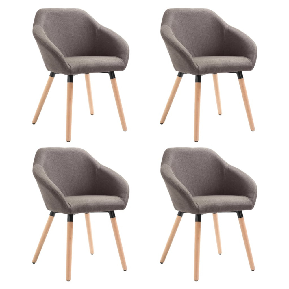 Produktbild för Matstolar 4 st taupe tyg