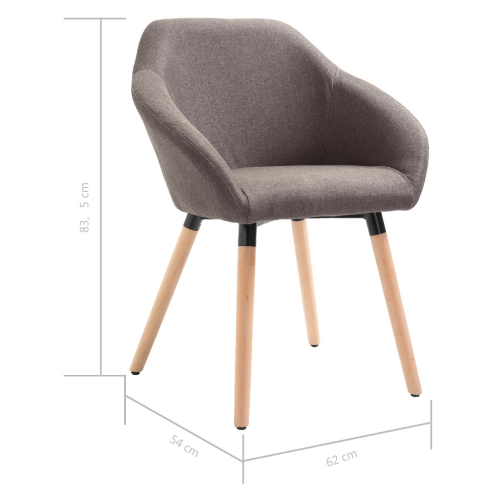 Produktbild för Matstolar 4 st taupe tyg