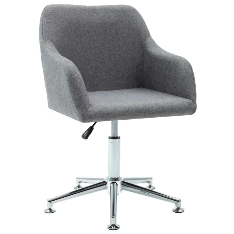 Produktbild för Snurrbar kontorsstol ljusgrå tyg