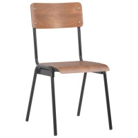 Produktbild för Matstolar 6 st brun plywood
