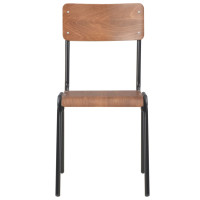 Produktbild för Matstolar 6 st brun plywood