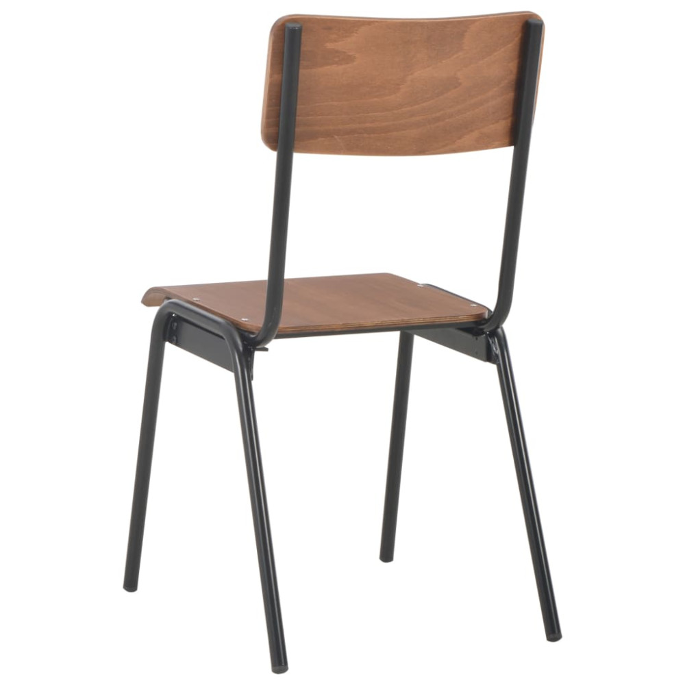 Produktbild för Matstolar 6 st brun plywood