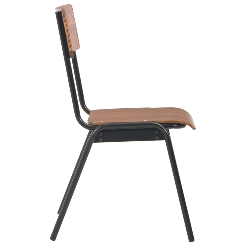 Produktbild för Matstolar 6 st brun plywood