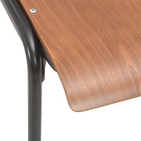Produktbild för Matstolar 6 st brun plywood