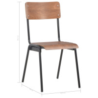 Produktbild för Matstolar 6 st brun plywood