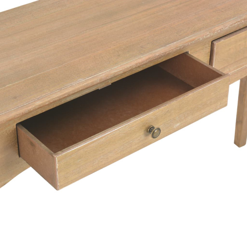 Produktbild för Konsolbord med 2 lådor 120x35x76 cm massiv furu