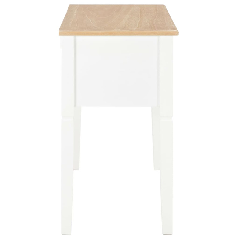 Produktbild för Skrivbord vit 109,5x45x77,5 cm trä