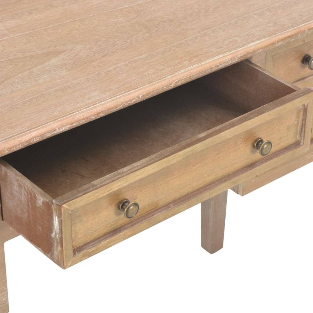 Produktbild för Skrivbord brun 109,5x45x77,5 cm trä